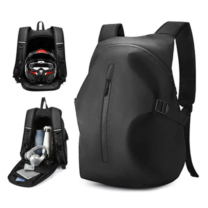 Motorcycle Backpack 40L – Waterproof Helmet Backpack for Men, Lightweight with Reflective Strip, School & Riding Bag LanRider