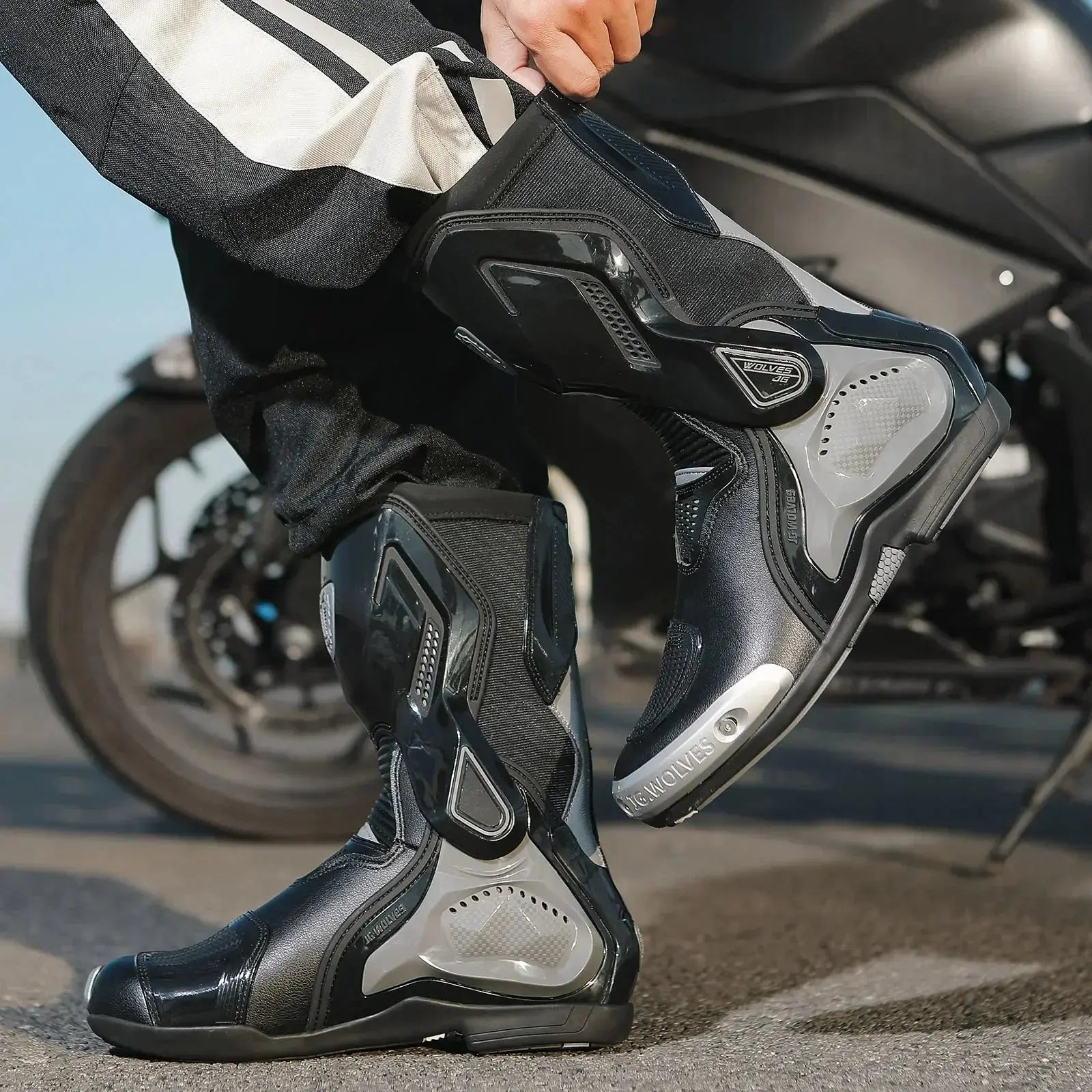 Motorcycle Racing Boots – Breathable & Protective LanRider