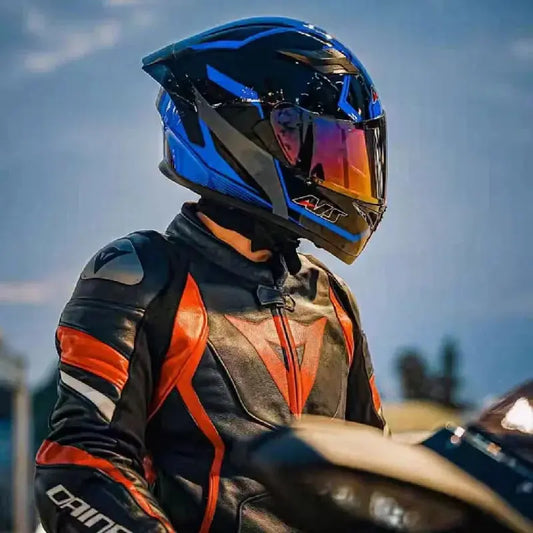 Full-Face Motorcycle Helmet – Double Lens, DOT Certified LanRider