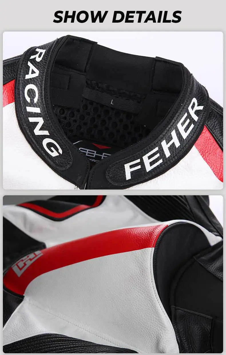 Men’s One-Piece Motorcycle Racing Suit – Leather & CE Protection LanRider