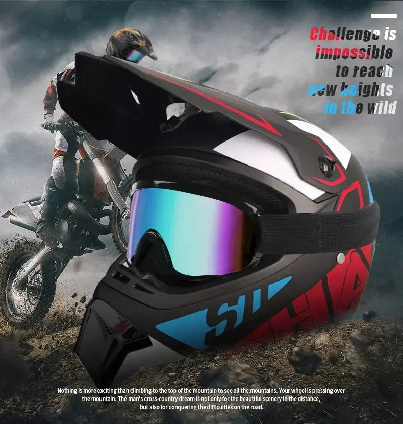 Motocross and Off-Road Helmet Set LanRider