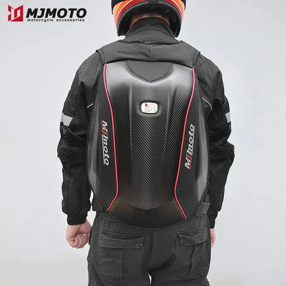 Carbon Fiber Motorcycle Backpack – Waterproof Hard Shell LanRider
