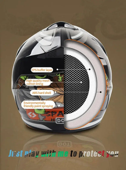 Motocross and Off-Road Helmet Set LanRider