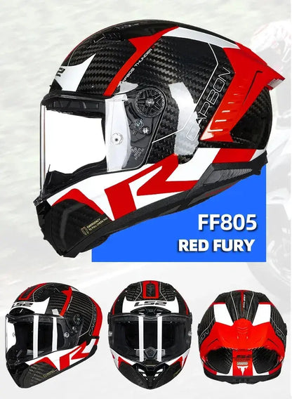 LS2 Thunder FF805 Full-Face Carbon Motorcycle Helmet LanRider