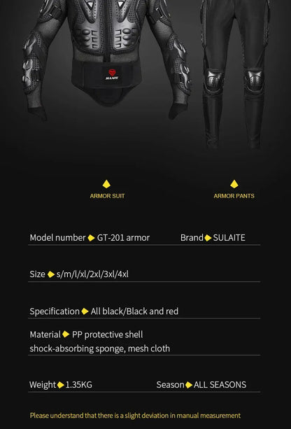 Motorcycle Armor Jacket – Racing Protective Gear for Motocross & ATV LanRider